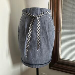 Tiny | Anthropologie skirt with checkered tie Size S